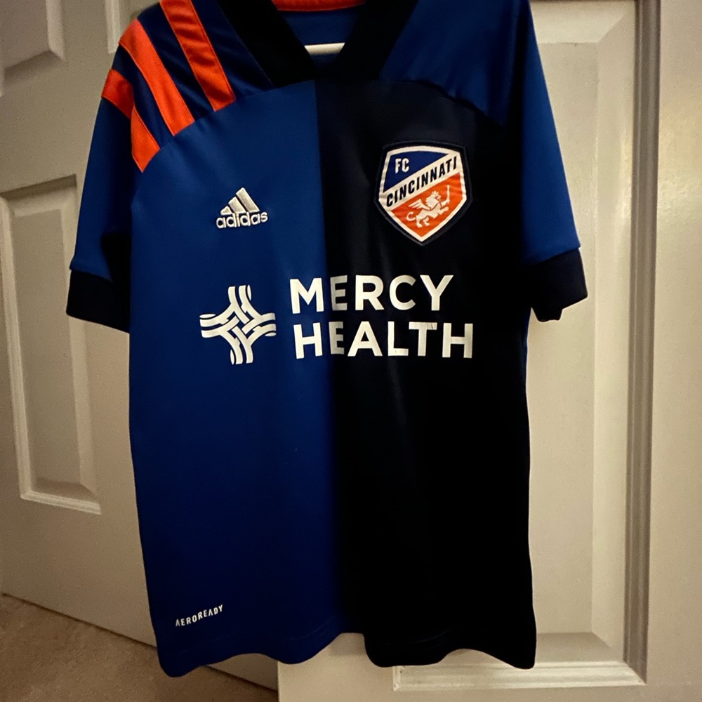Adidas Kids FC Cincinnati Blue and Orange Jersey